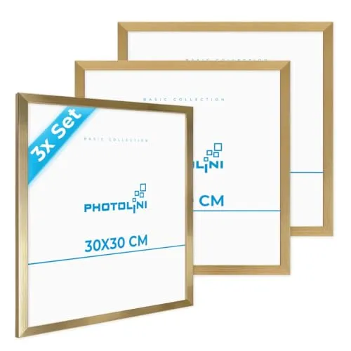 PHOTOLINI 3er Set Bilderrahmen modern aus MDF - Stilvolle MDF-Bilderrahmen mit bruchsicherem Acrylglas für 3 Bilder. Ideal zum Aufhängen im Hoch- oder Querformat. Setzen Sie Ihre Lieblingsmotive perfekt in Szene und verleihen Sie Ihrem Zuhause einen individuellen Charme.