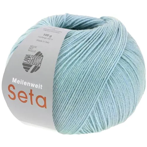 LANA GROSSA Meilenweit Seta Lampone | Sockengarn mit Seidenanteil, waschmaschinenfest | Handstrickgarn 55% Schurwolle (Merino), Polyamid, & Seide | 100g 400m Wolle zum Stricken & Häkeln FB51