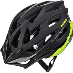 METEOR Drizzle Fahrradhelm für Herren, Damen und Kinder – Schwarz/Neongrün, Größe L (58-61 cm) - Der METEOR Drizzle Fahrradhelm kombiniert stilvolles Design mit hohem Tragekomfort. Ideal für Radsportaktivitäten, bietet er optimale Belüftung und einfache Größenanpassung für ein angenehmes Fahrgefühl.