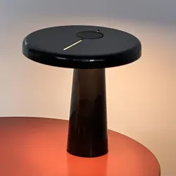 Tischleuchte Martinelli Luce, Hoop, Schwarz, für Arbeitszimmer / Büro, Kunststoff, Design - 21