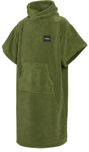 MYSTIC Surf Poncho TEDDY 2026 olive green – Bequemer Strandponcho - Bequemer Poncho aus 100% Polyester für den Strand. Ideal zum schnellen Überziehen nach dem Surfen. Praktisches Design in olivgrün für stilvolle Auftritte am Wasser.