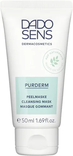 DADO SENS PURDERM Peelmaske 50 ml - Maske und Peeling für unreine Haut, exfoliert sanft mit milder Fruchtsäure und Bisabolol, wirkt antibakteriell und beugt Pickeln sowie Mitessern vor.