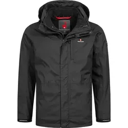 Höhenhorn Arcalod Pro Herren 3in1 Jacke Schwarz Gr. M - Funktionsjacke mit 10.000 mm Wassersäule, atmungsaktiv und vielseitig: schnell wandelbar in Regenjacke oder Fleecejacke, ideal für Outdoor-Aktivitäten und den Alltag.