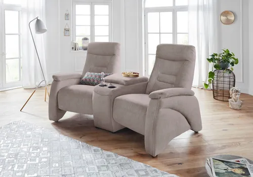 exxpo - sofa fashion 2,5-Sitzer Ascoli, Kinosofa mit hohem Sitzkomfort, bequeme Armlehnen, inkl. Relaxfunktion, mit Ablage und Staufach, hohe Rückenlehne