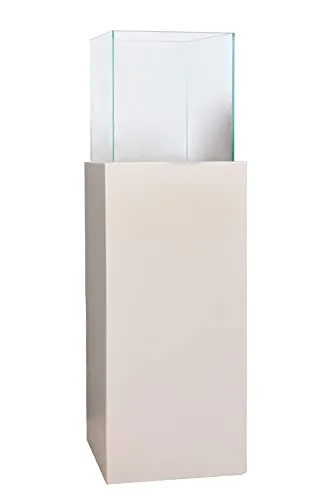 VIVANNO Bodenwindlicht CANDELA Rechteckig - Weiß Matt - Windlicht für Innen und überdachten Außenbereich, aus hochwertigem Alu-Verbund, ideal für stilvolle Akzente bei jeder Gelegenheit.