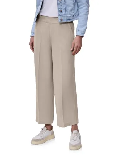 Street One Culotte Cobble Stone 42 - Lässige Jersey Pique Hose im Casual Fit mit weitem Bein und hoher Taille. Ideal für einen modischen Look, perfekt für Freizeit und Alltag. Maße bei EU-Größe 38: unterste Weite 28 cm, vordere Schrittlänge 28,5 cm, Innenbeinlänge 64 cm.