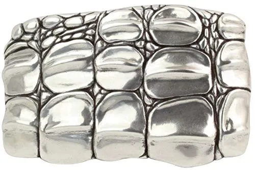 BELTINGER Gürtelschnalle Kroko Plate 4,0 cm - Robuste Wechselschließe für individuelle Styles - Hochwertige Gürtelschnalle aus massivem Metall, ideal für Wechselgürtel bis 4 cm Breite. Handgefertigte Qualität mit eleganter Oberfläche, perfekt für jeden Anlass. Made in France.