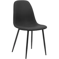 Xxxl Stuhl Celia, Schwarz - Stühle für Esszimmer mit stilvollem Design, konischem Metallgestell und strapazierfähigem Webstoff für hohen Komfort und Langlebigkeit.