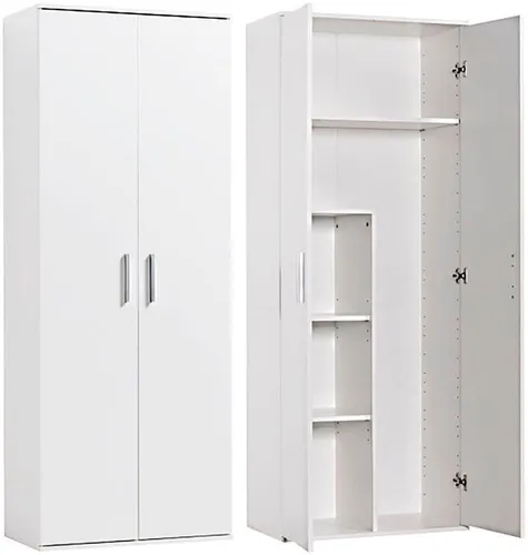Procontour Mehrzweckschrank Clara - TOPSELLER! - Büroschrank mit 2 Drehtüren, 5 Fächern und 3 variabel verstellbaren Einlegeböden, ideal für Ordnung und Stauraum im Home Office.