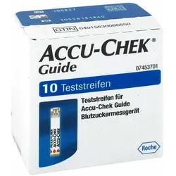 Accu-Chek Guide Teststreifen – 1 x 10 Stück - Blutzuckermessgeräte: Präzise und einfache Blutzuckermessung für Diabetiker, ideal für zuverlässige Kontrolle.