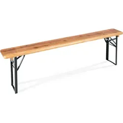 Stagecaptain BBB-170 Hirschgarten Bierzeltbank 170 cm Natur - Gartenbank 170 cm, robust und klappbar, ideal für Feste und Outdoor-Events, mit stabilen Metallscharniere und lackierter Holzoberfläche für Langlebigkeit.
