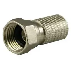 PremiumX 100x F-Stecker 7,5 mm SAT F-Aufdrehstecker Silber mit Dichtring F-Connector F Type Coax Stecker