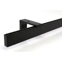 Deco-Raum Gardinenstange auf Maß - Schwarz 80cm - Einzelfensterstangen, maßgefertigte Innenlauf Gardinenstange in Fachhandelsqualität, ideal für individuelle Fensterlösungen.