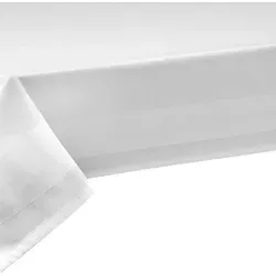 DecoHomeTextil Tischdecke 100% Baumwolle Damast Gastro Edition - Eckige Tischdecke aus feinster Vollzwirn Baumwolle, ideal für Gastronomie und besondere Anlässe, Maße: 130 cm x 300 cm.