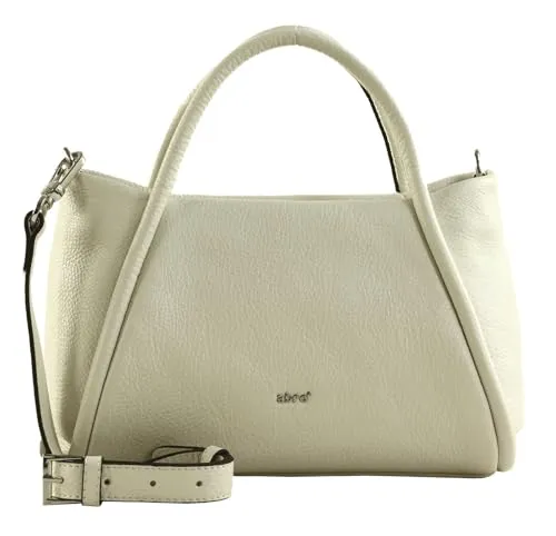 Abro Leather Dalia Shopper Willow Ivory - Damen-Schultertasche mit hochwertigem Design, ideal für den Alltag und vielseitig kombinierbar. Maße: 26 x 17 x 10 cm, perfekt für stilbewusste Frauen.
