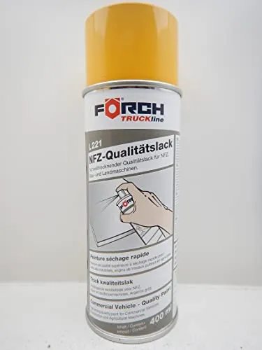 FORCH KOMATSU NATUR GELB BAGGER BAUMASCHINE LACK LACKSPRAY SPRAY SPRAYDOSE 400ML (1)
