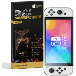 2x Panzerfolie für Nintendo Switch Oled Anti-Shock HD klar Displayschutz Schutzfolie Folie Screen-Protector