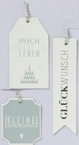 Geschenkset Anhänger - Kleine Aufmerksamkeit - Hoch sollst Du leben - Glückwunsc