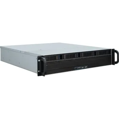 Inter-Tech IPC 2U-2404L 19" Rack Server Gehäuse 2HE - Robustes 19" Rack Server Gehäuse (2HE) mit 4 Hot-Swap Einschüben für SAS/SATA. Ideal für professionelle Anwendungen mit abschließbarem Design und 2x USB 3.0 Anschlüssen.