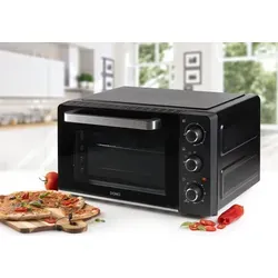 Domo DO 1107 GO Mini-Backofen 28 L - Mini-Backofen mit 1500 W, ideal zum Backen und Grillen. Automatische Abschaltung und höhenverstellbarer Rost sorgen für Sicherheit und Flexibilität in der Küche.