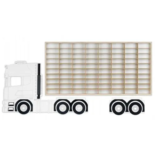 ArtTwist Modellauto Vitrine | Hot Wheels Aufbewahrung für 80 Fächer - Praktische Vitrine mit 80 Fächern (9,6 × 4 × 4 cm) zur stilvollen Präsentation von Modellautos. Ideal für Hot Wheels, Matchbox und mehr. Robuste Holz-Konstruktion für langanhaltende Nutzung und einfache Wandmontage.