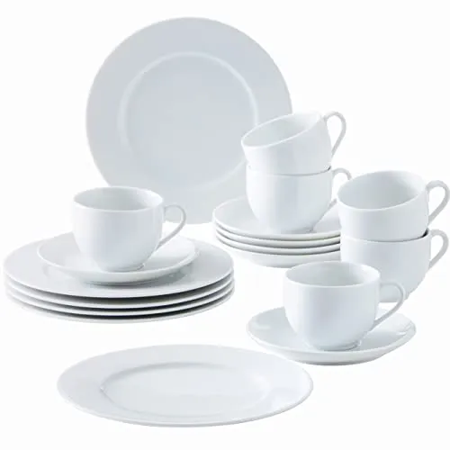 KAHLA Aronda Kaffee-Set 18tlg. für 6 Personen - Kaffeeservice aus hochwertigem Porzellan, pflegeleicht und nachhaltig, perfekt für stilvolle Kaffeerunden.