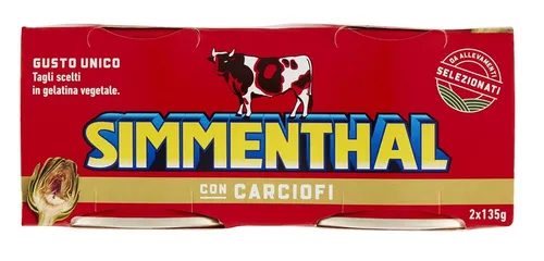 Simmenthal con Carciofi Fertiggericht Dosenfleisch mit Artischocken 2 x 135g