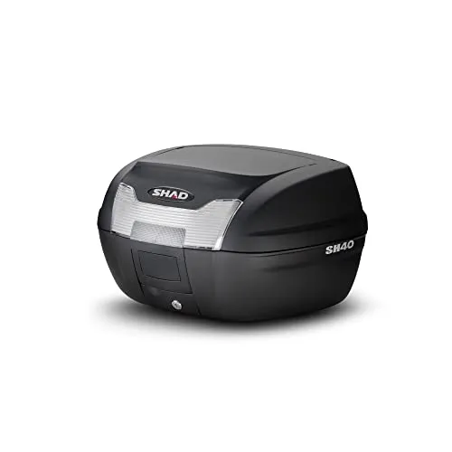SHAD SH 40 Kofferraum Schwarz - Topcase mit 40 Liter Volumen, ideal für Motorradreisen und bietet zusätzlichen Stauraum für Gepäck.