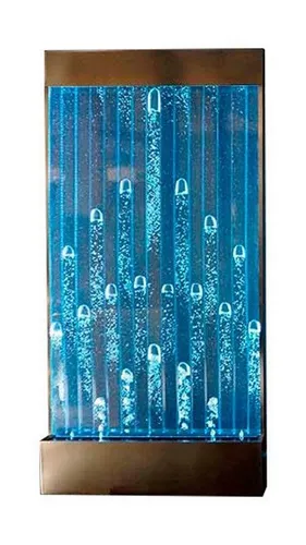 Moderne LED Wasserwand 120x240cm – Trennwand mit Beleuchtung - Elegante Wasserwand aus Acryl und Edelstahl, perfekt für Lounge und Patio. Mit LED-Beleuchtung setzt sie stilvolle Akzente und sorgt für eine entspannte Atmosphäre.