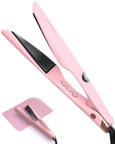 LANDOT 2-in-1 Glätteisen Lockenstab Kombi - Perfekt zum Glätten, Locken & Wellen | Turmalin-Keramik, Anti-Frizz, 12 Temperatureinstellungen (120-230°C) Haarglätter Für alle Haartypen