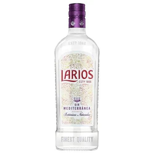 Larios Gin Mediterránea | mit Wacholderbeeren und Zitrusfrüchte | perfekt für Longdrinks und Cocktails | 37.5 % vol | 1000 ml
