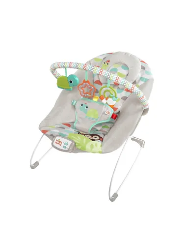 Bright Starts Happy Safari Schildkröte (BS-11508) - Babywippe mit sanften Schwingungen und Spielbogen, ideal zur Beruhigung und Unterhaltung Ihres Babys im Babyzimmer.