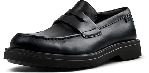 Camper Herren Norman K101001 Moccasin, Schwarz 001, 40 EU - Slipper & Mokassins für Herren, aus hochwertigem Rindsleder und umweltfreundlichem Futter, ideal für stilvolle und bequeme Freizeitlooks.