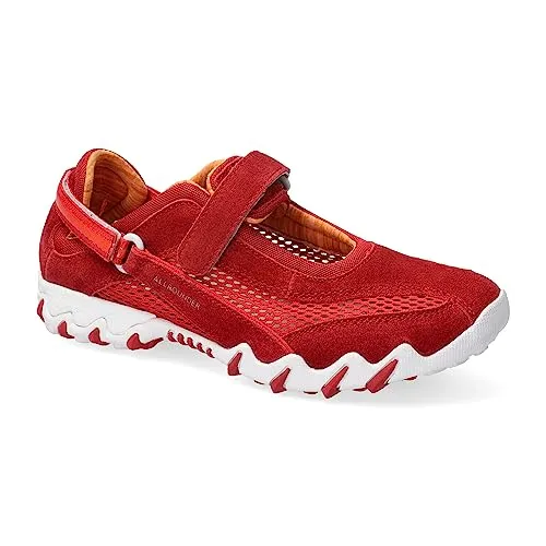 Mephisto Sandale Barbados Cherry - Komfortable Sandalen in Größe 8.5 aus hochwertigem Veloursleder mit praktischem Klettverschluss für perfekten Halt und Stil.