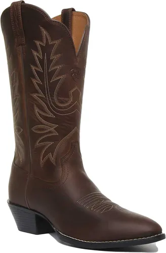 ARIAT Heritage Cowboy Stil Leder Damen Stiefel IN Brown UK 3 - 9