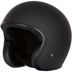 Merlin Blackbird Jethelm, schwarz, Größe M für Männer - Robuster Jethelm aus Fiberglas mit ergonomischer Passform für hohen Komfort. Das waschbare Innenfutter aus Leder und Amara sorgt für ein angenehmes Tragegefühl. Ideal für stilbewusste Motorradfahrer.