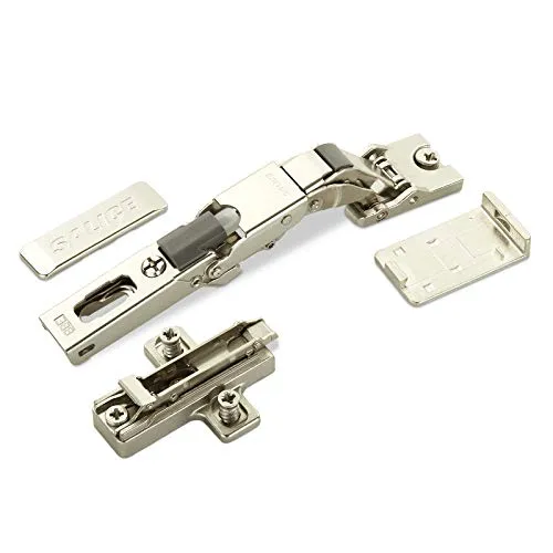 Salice Universalscharnier 110° Topfband Set (2 St) für Glastüren - Praktisches 2er Set SALICE Universalscharnier 110° mit Dämpfer für Glastüren. Einfache Montage dank Klebeplatte und moderne 3D-Einstellung. Ideal für präzise Anpassungen.
