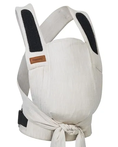 Hoppediz Babytrage Bondolino b.pure, Komforttrage ab Geburt - Babytragen, vielseitige Trageoptionen als Bauch-, Rücken- und Hüfttrage, ideal für Babys von 3 bis 20 kg mit optimaler Anhock-Spreiz-Haltung für höchsten Komfort.