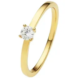 ONE ELEMENT Diamantring 0.2 ct Diamant Brillant Ring aus 585 Gelbgold, perfekt als Geschenk zum Jahrestag oder Geburtstag goldfarben 56