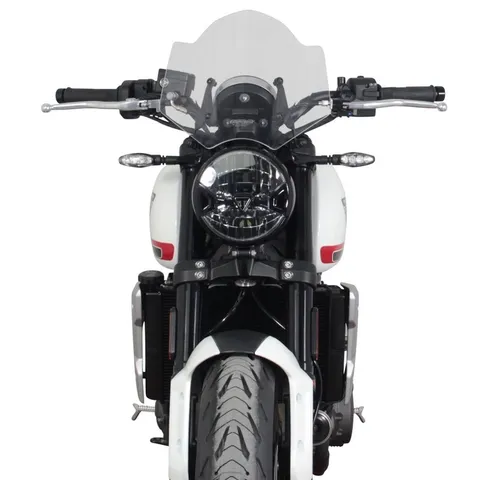 MRA Sportscheibe Trident 660 2021- klar - Motorradzubehör, optimiert den Fahrkomfort und reduziert Winddruck für ein besseres Fahrerlebnis, passend für Triumph Trident 660