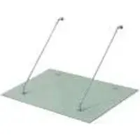 Glasvordach Olymp - Milchglas 250 cm x 120 cm - Vordächer aus Verbundsicherheitsglas, modern und langlebig. Ideal für jede Hausfassade, mit hoher Schneelast von 95kg/m² und einfache Montage unter Neigungswinkel.