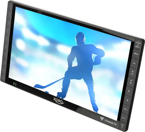 Xoro PTL 1450 V2 - Tragbarer 14 Zoll DVB-T/T2 Fernseher - Tragbarer Fernseher mit 35,5 cm (14 Zoll) Full HD Display, eingebautem Akku für bis zu 4,5 Stunden Laufzeit und vielseitigen Anschlussmöglichkeiten, ideal für unterwegs.
