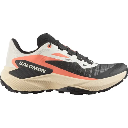 SALOMON Damen Trailrunningschuhe GENESIS W - Fuco/Tender/Black - Laufschuhe für jedes Terrain, ideal für Trail-Abenteuer mit optimalem Grip und strapazierfähigem Matryx Material für höchsten Tragekomfort.