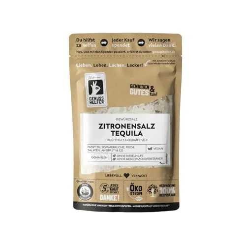 Bremer Gewürzhandel Zitronensalz Tequila, leckeres Salz mit Zitronenaroma, Gourmet Salz für Feinschmecker, 100g