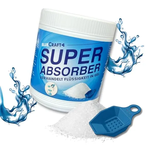 BlueCraft Campingtoilette Granulat Super Absorber 900g - Effektives Bindemittel für Flüssigkeiten aller Art. Ideal für Camping, Haushalt und Werkstatt. Sorgt für schnelle Absorption und einfache Handhabung.