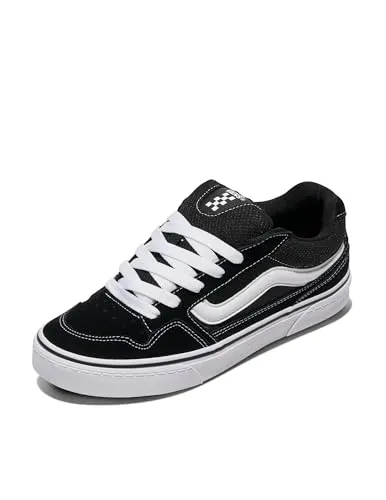 Vans Herren Caldrone Sneaker - Herren-Sneaker in Schwarz-weiß mit gepolstertem Knöchelbereich für optimalen Tragekomfort, ideal für Büro und Freizeit.