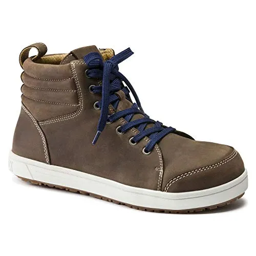 BIRKENSTOCK QS 700 Sicherheitsschuhe in Cuir Naturel Marron - Größe 39 - Herren Industrie & Handwerk Sneaker, wasserabweisendes Nubukleder, anatomisches Korkfußbett für optimalen Tragekomfort und maximalen Schutz mit Stahlkappe.