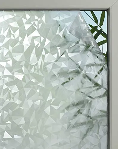 GARDINIA Statische Fensterfolie Graphic 50 - Blickschutz & Lichtdurchlässigkeit - Fensterfolie für glatte Scheiben, selbsthaftend und halbtransparent. Schützt die Privatsphäre, filtert UV-Licht und sorgt für ein angenehmes Raumklima.