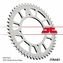 JT SPROCKETS Ultraleichte Anti-Schlamm-Aluminiumkrone 461 - 420 - Motorradzubehör mit hochfester Luftfahrt-Aluminiumkrone 7075-T6 für langlebige Leistung und effizientere Übertragung dank Anti-Schlamm-Oberfläche.