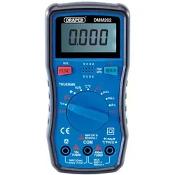 Draper Digitales Multimeter - Spannungsprüfer mit umfangreichen Funktionen für die Wartung von Motorrädern, inklusive automatischer Kalibrierung und Schallwarnvorrichtung.